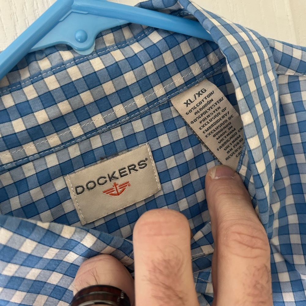 Dockers brand blue and white checkered XL